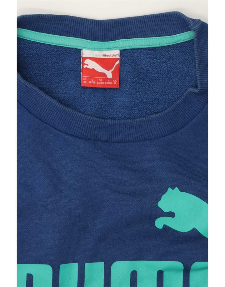 Мужской свитшот с рисунком Puma XL синий