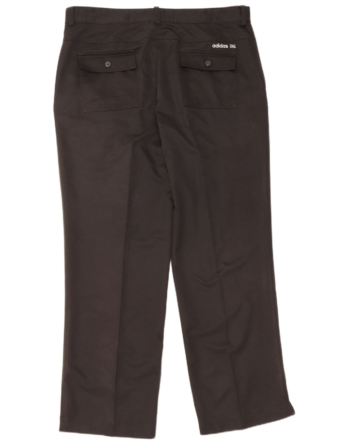 ADIDAS Mens Climalite Straight Chino Trousers W36 L32 Black Polyester
