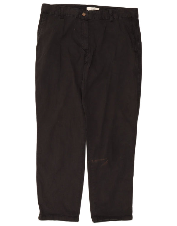 Женские прямые брюки чинос Marks & Spencer UK 14, большие W34 L27, черные