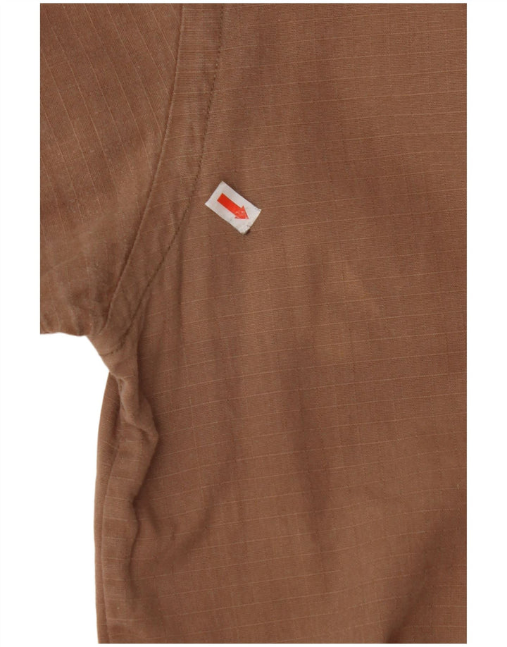 Мужская рубашка с коротким рукавом JEEP XL, коричневая клетка, хлопок