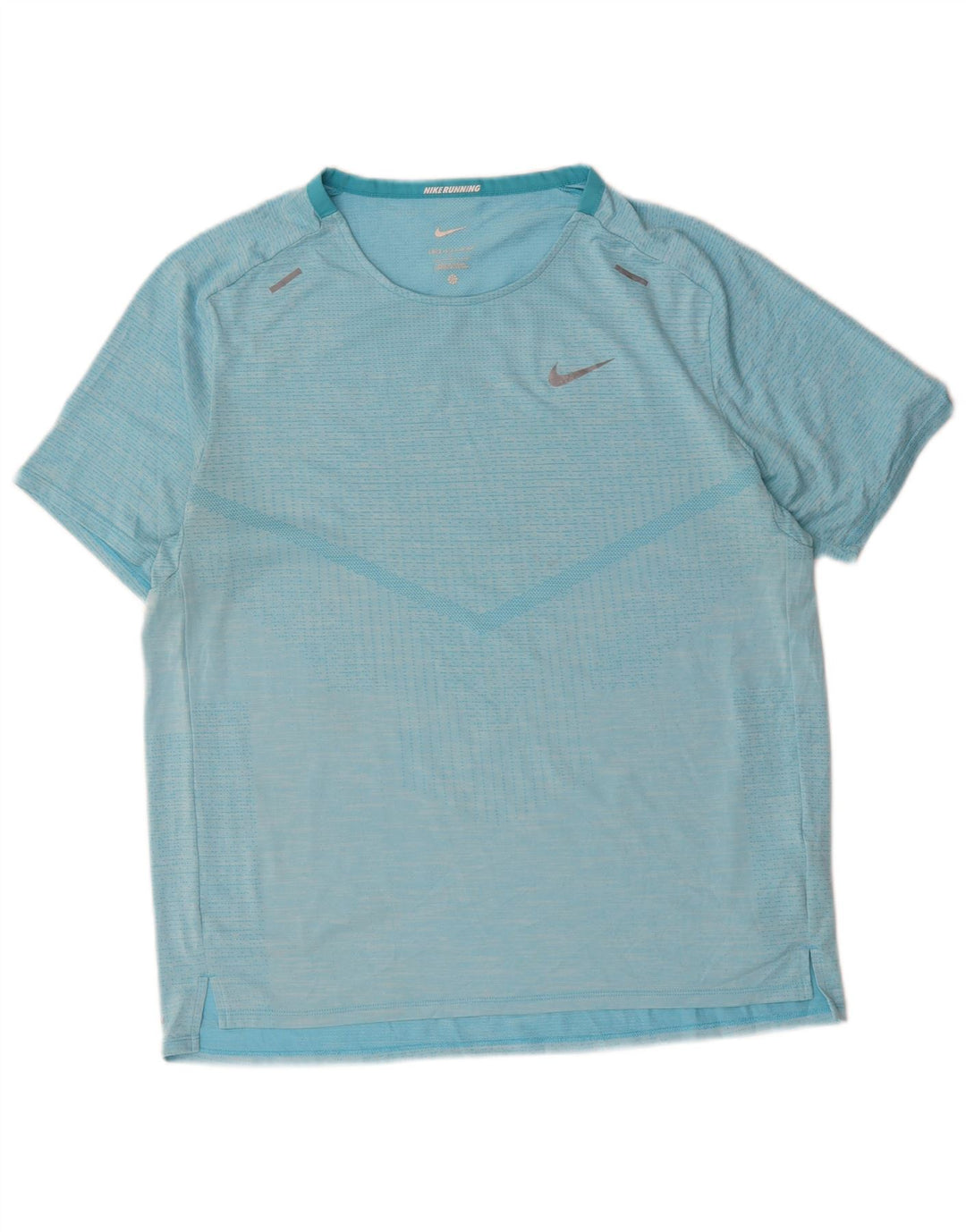 Мужская футболка Nike Dri Fit из полиэстера с большой синей полоской