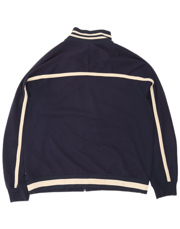 Мужская спортивная куртка ASICS XL, темно-синяя, полиэстер с цветными блоками