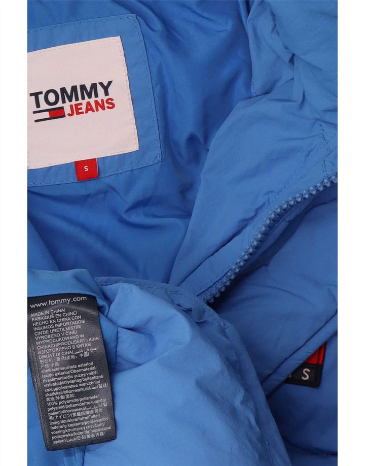 Мужское стеганое пальто с капюшоном Tommy Hilfiger UK 36, маленький синий, полиамид