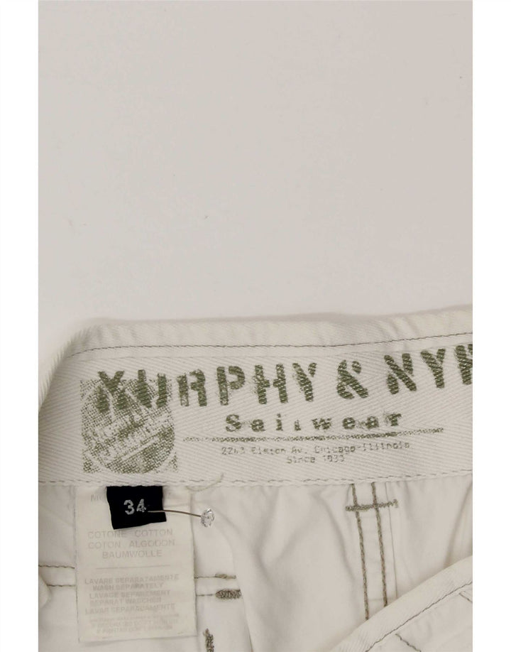 Мужские шорты чинос Murphy & Nye, большие размеры W34, белый хлопок