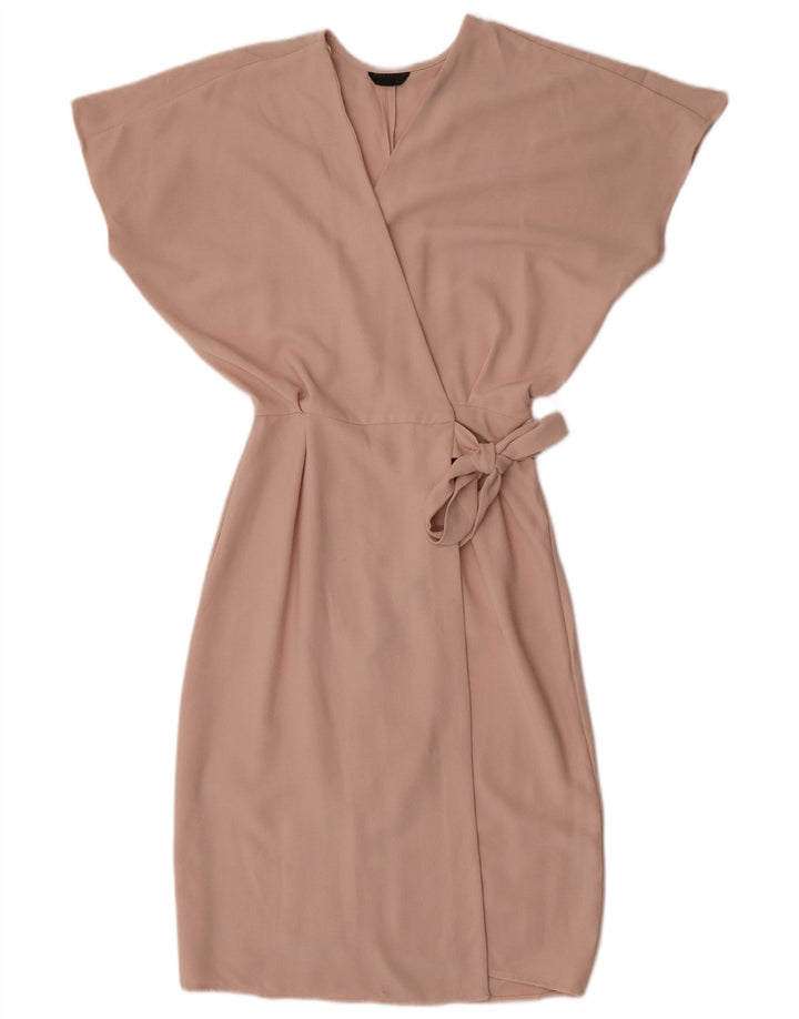 Женское платье с запахом Topshop UK 6 XS, бежевый, полиэстер
