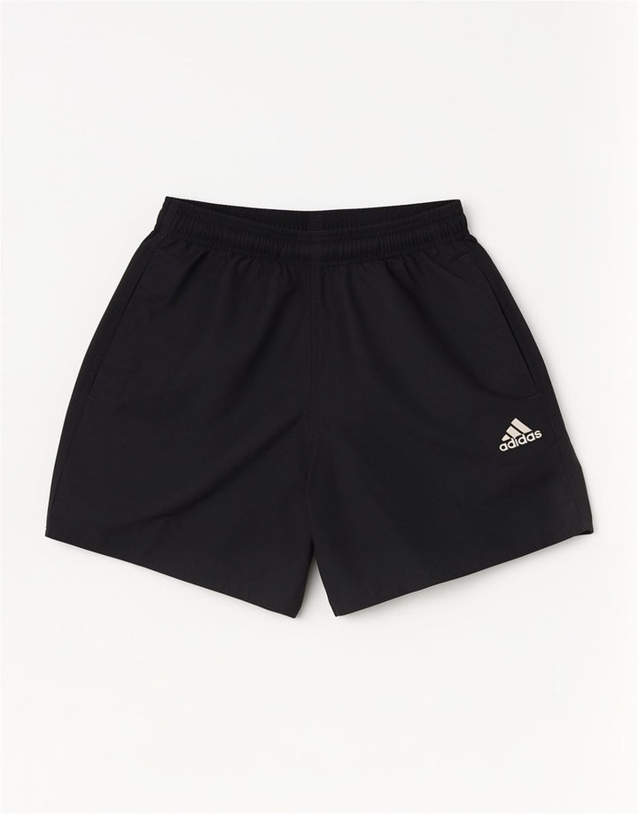 Мужские спортивные шорты Adidas среднего размера, черные, из полиэстера, спортивные