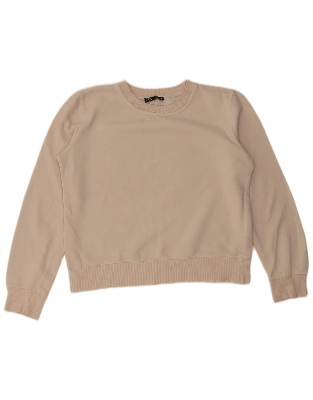 Женский укороченный свитшот оверсайз Zara UK 10, маленький белый