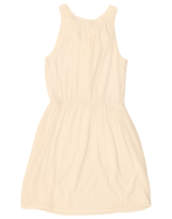 Женское платье трапециевидного силуэта без рукавов Trafaluc Zara UK 6 XS Off White