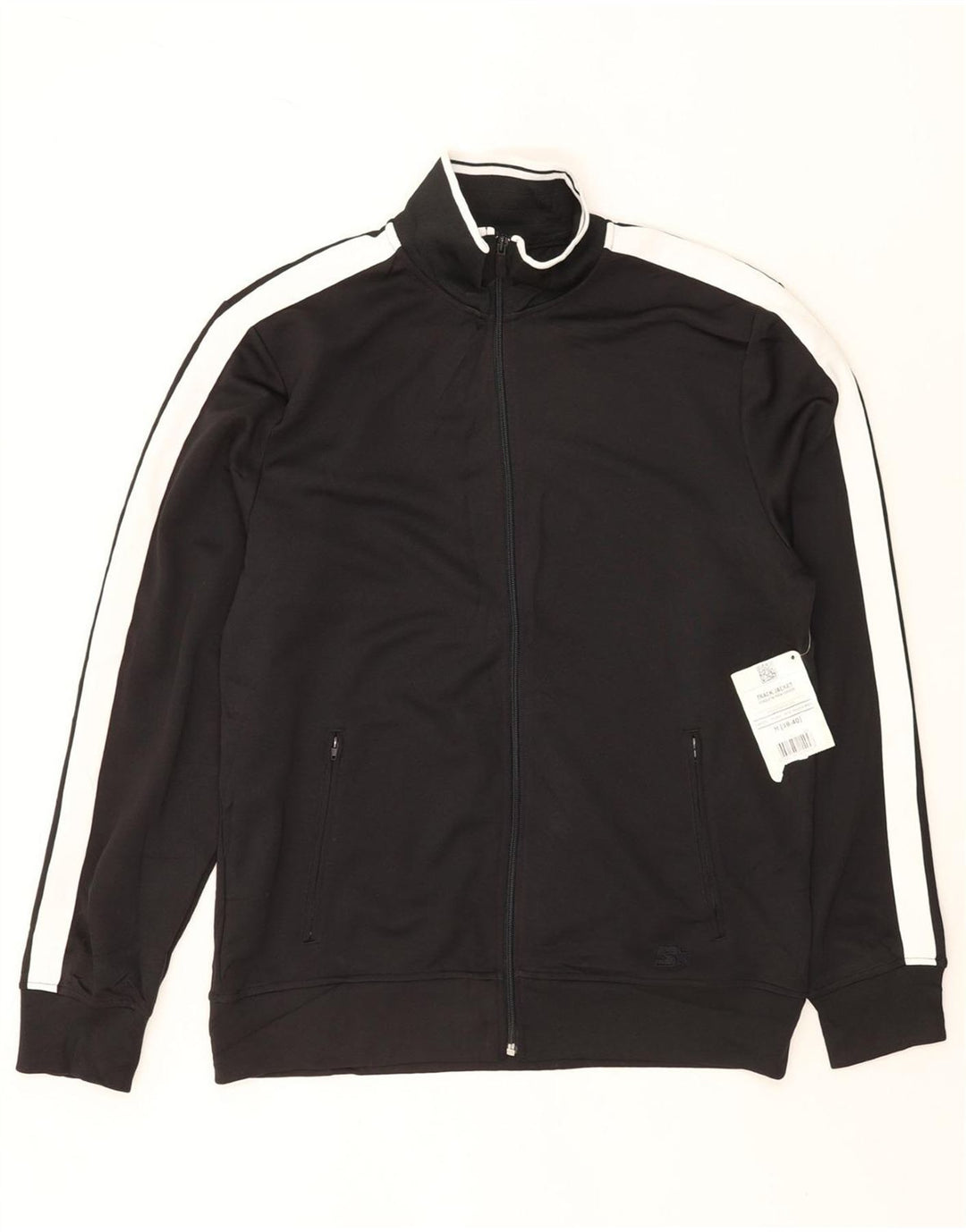 Мужской спортивный костюм Starter, верхняя куртка UK 38/40, средний черный цвет с цветными блоками