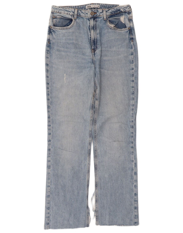 Женские прямые джинсы Zara EU 40 Medium W30 L28, синие, хлопок