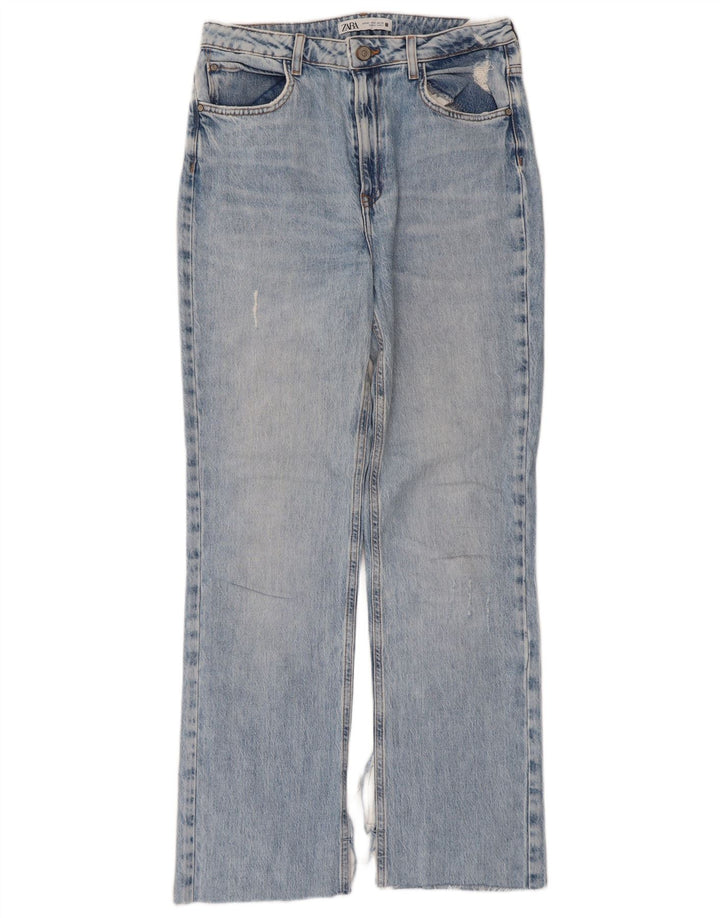 Женские прямые джинсы Zara EU 40 Medium W30 L28, синие, хлопок