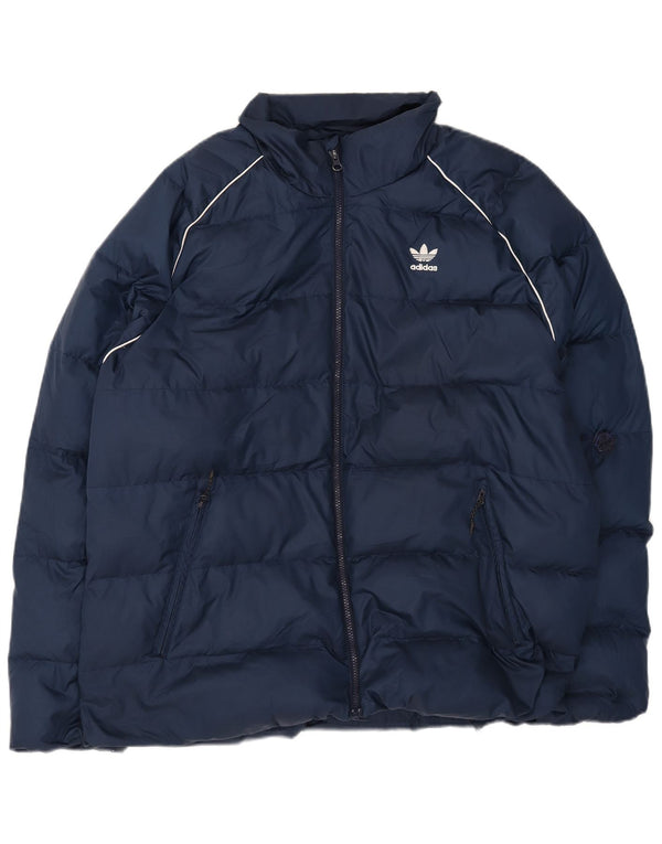 Мужская утепленная куртка Adidas UK 42 XL Темно-синий полиэстер