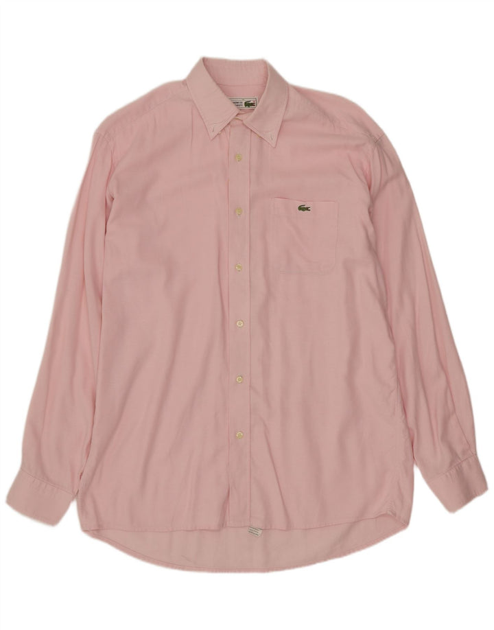 Мужская рубашка LACOSTE, размер 40, средний розовый хлопок, размер 40