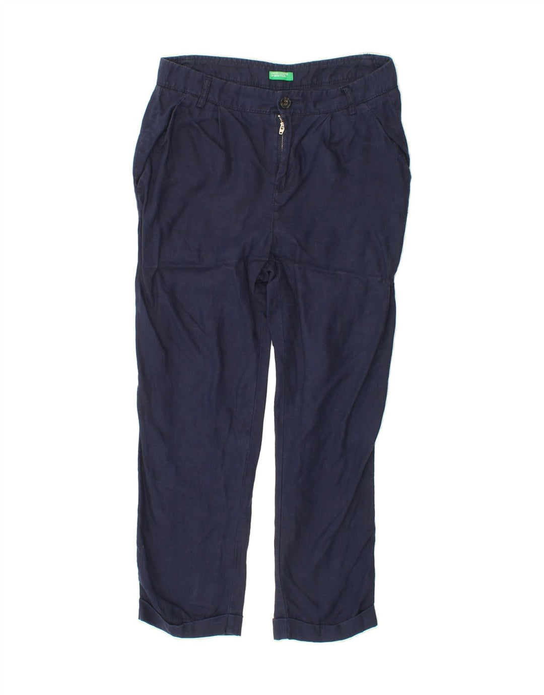 BENETTON Womens Pegged Chino Trousers W30 L25  Navy Blue Vintage Benetton and Second-Hand Benetton from Messina Hembry 