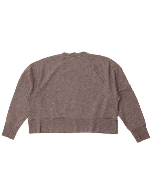 Женский джемпер большого размера с рисунком Nike Dri Fit UK 14, средний серый