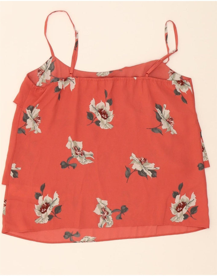 OASIS Womens Cami Top UK 14 Medium  Red Floral Polyester Vintage Oasis and Second-Hand Oasis from Messina Hembry 