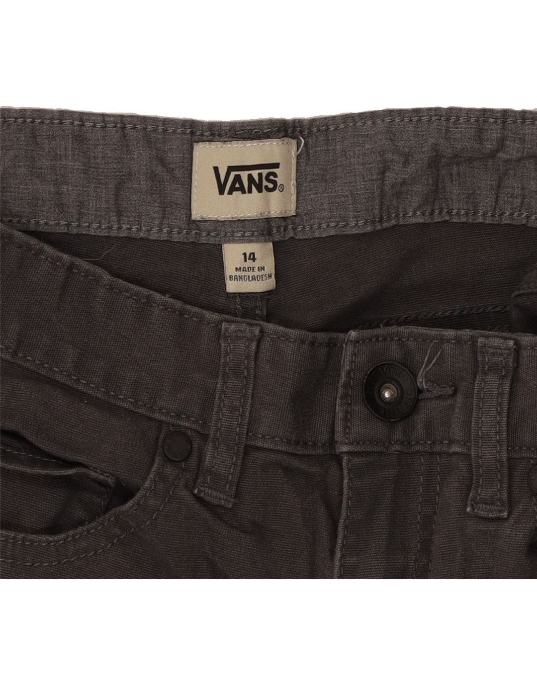 VANS Boys Casual Shorts 13-14 Years W26  Grey Cotton Vintage Vans and Second-Hand Vans from Messina Hembry 