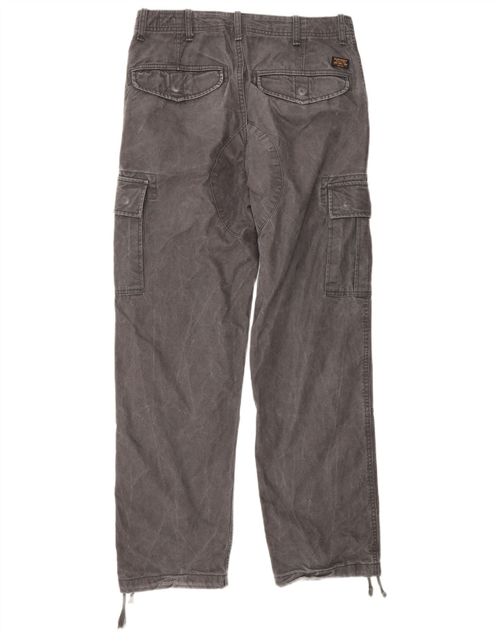 Мужские прямые брюки-карго Superdry W30 L32, серые, хлопковые