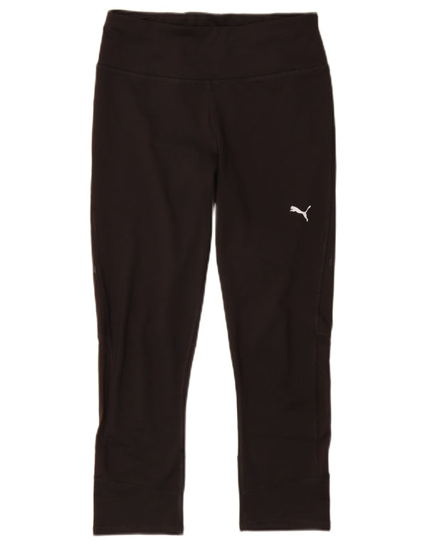 Женские леггинсы-капри Puma UK 8, маленькие черные из полиэстера