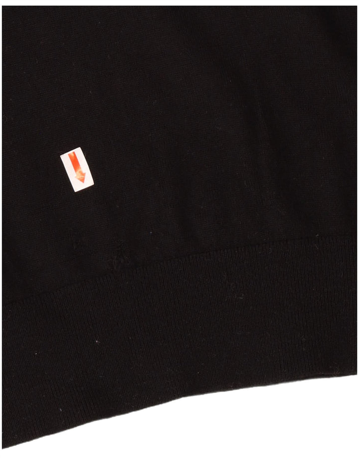 Мужской джемпер с высоким воротником Armani Exchange, маленький черный из натуральной шерсти