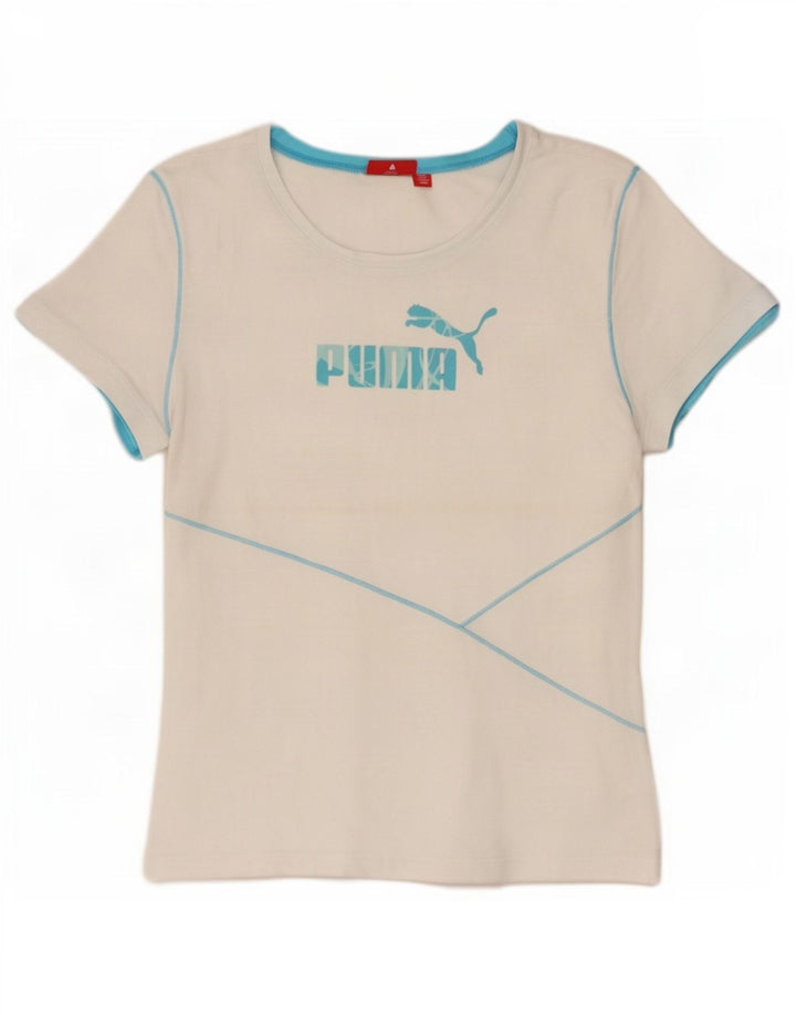 Женская футболка с рисунком Puma Top UK 14, большая белая