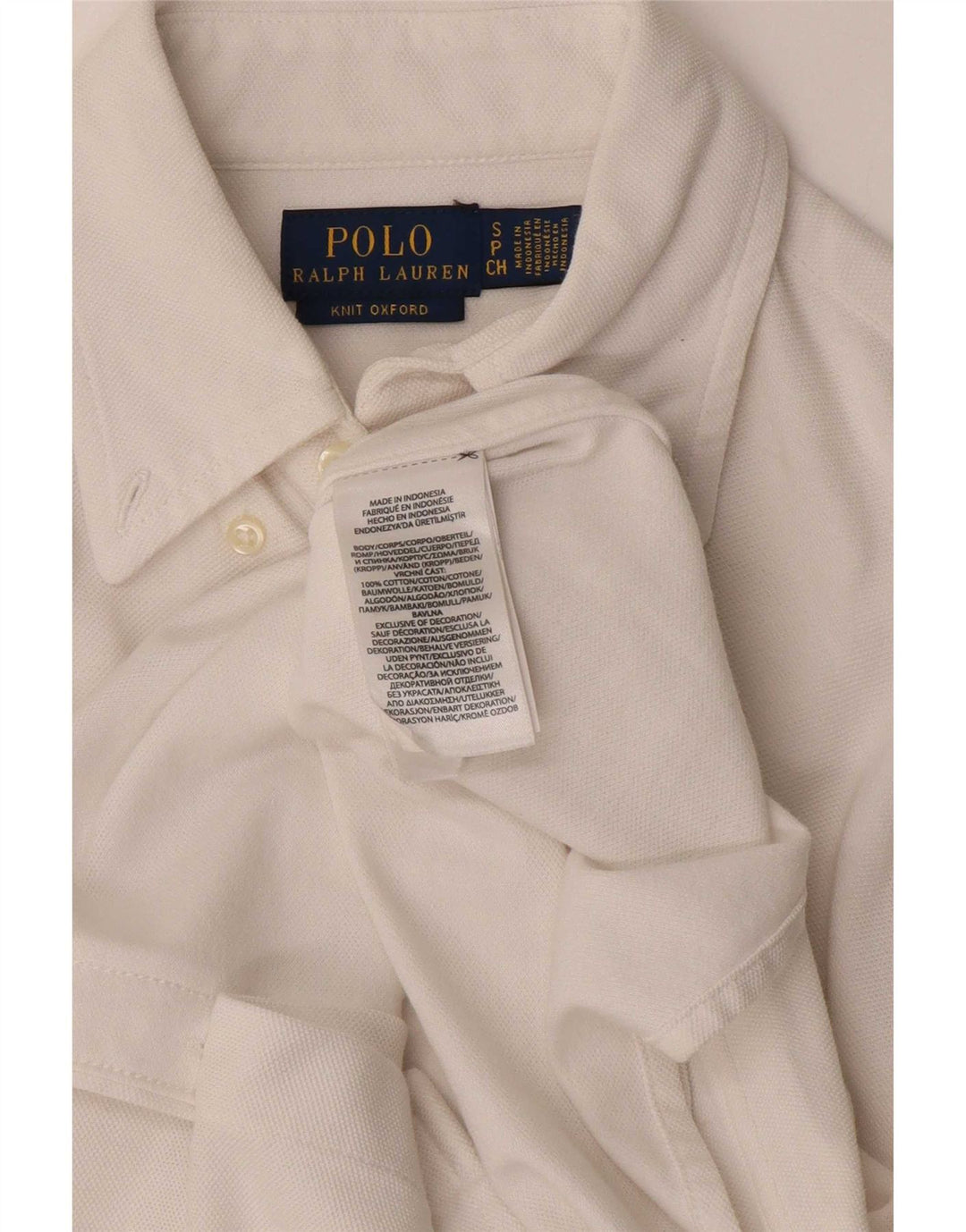 Мужская рубашка Polo Ralph Lauren, маленькая белая, хлопковая