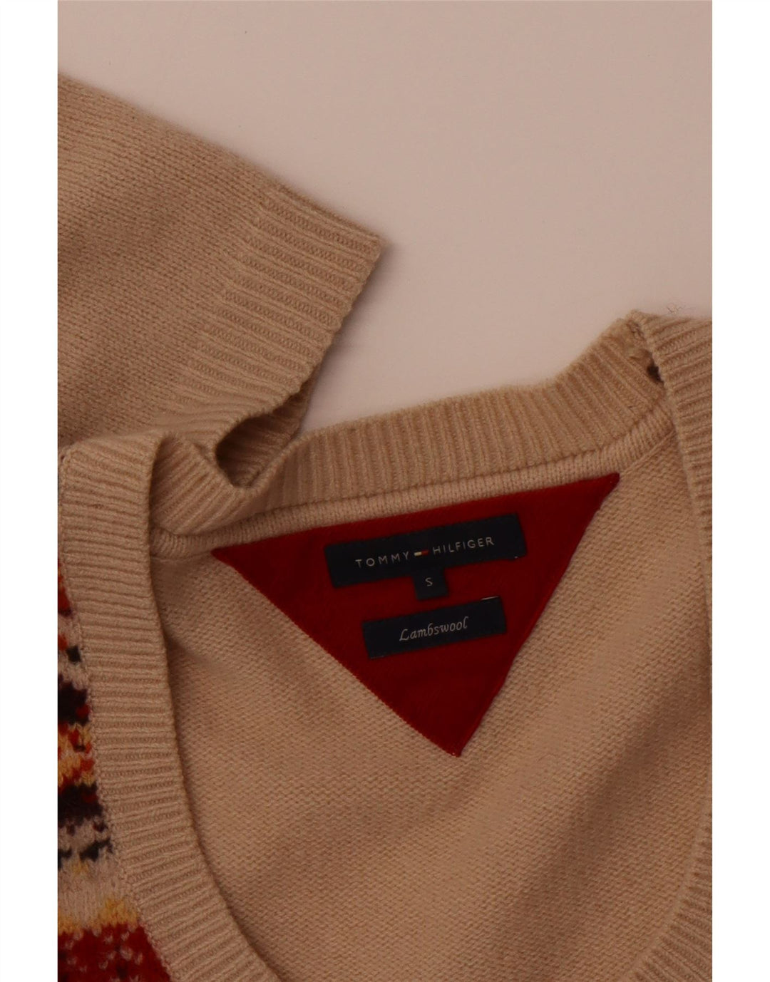 Женский джемпер с вырезом «лодочка» TOMMY HILFIGER UK 10, маленький бежевый Fair Isle