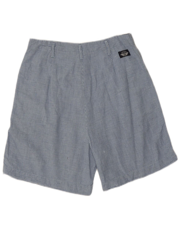 Женские шорты чинос с завышенной талией DOCKERS, размер США 12, большой размер W28, синяя клетка