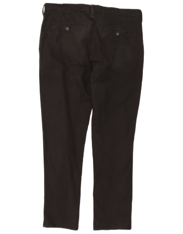 Мужские брюки-чиносы Marks & Spencer W34 L29, черные, хлопковые