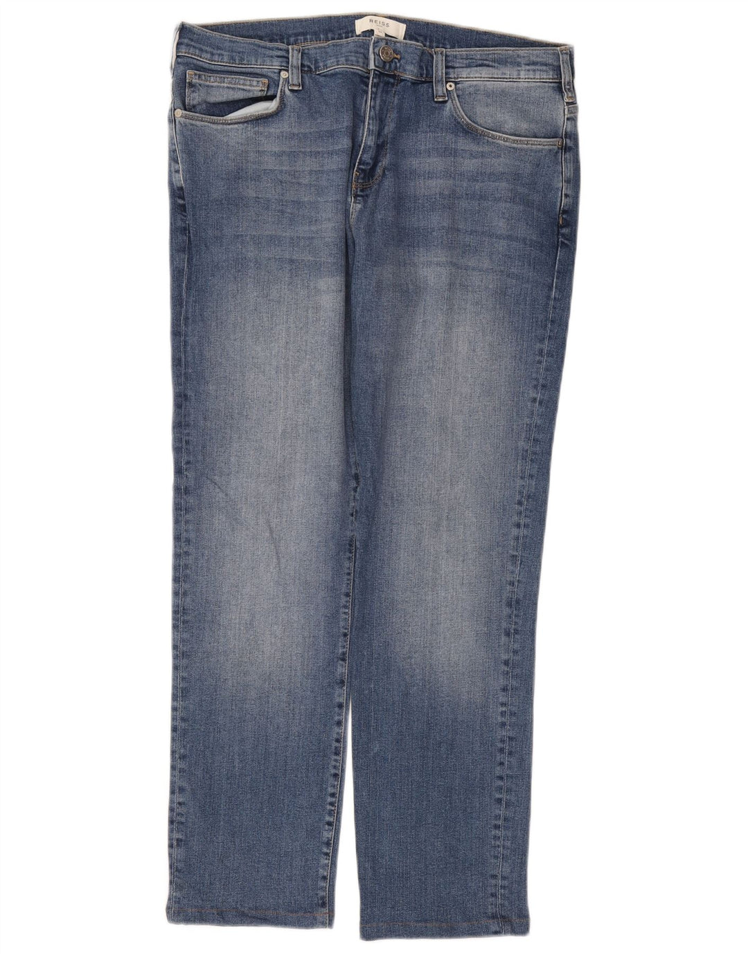 Мужские прямые джинсы Reiss W34 L28, синий хлопок