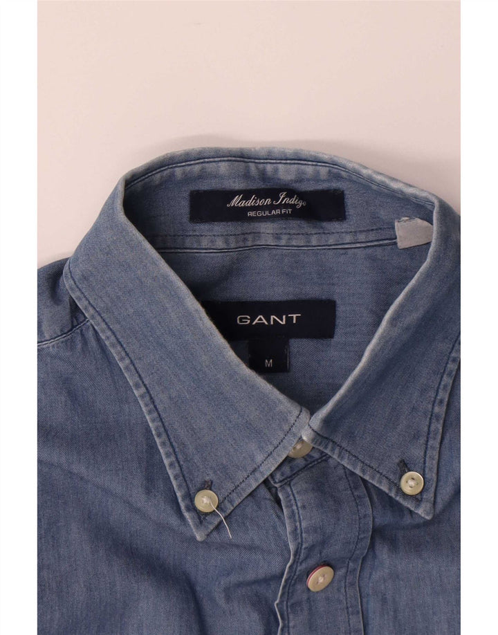 Мужская рубашка Gant Madison Regular Fit из хлопка среднего синего цвета