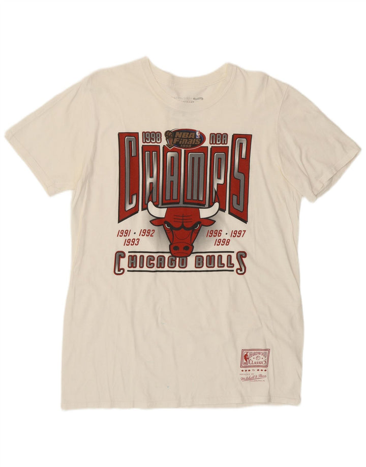 Мужская футболка с рисунком Chicago Bulls MITCHELL & NESS, средний белый цвет