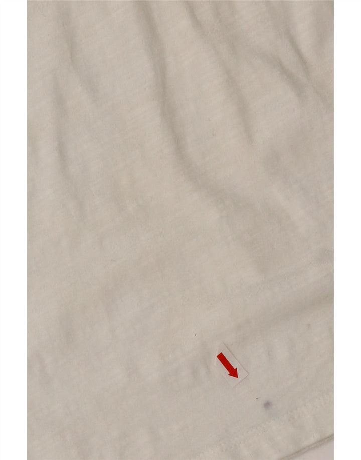 Женская блузка с вырезом Desigual Top UK 10, маленькая, белая вискоза