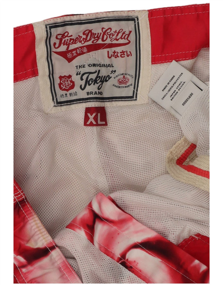 Мужские шорты для плавания Superdry с рисунком XL, розовые, полиэстер с цветочным принтом