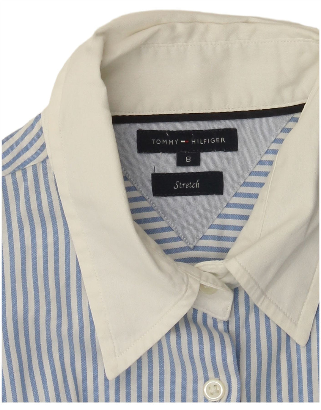Женская рубашка Tommy Hilfiger US 8, средний синий в полоску