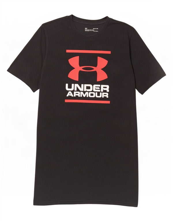 Мужская футболка свободного покроя с рисунком Under Armour Heat Gear, маленький черный цвет