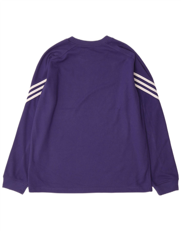 Мужской топ Adidas с длинным рукавом, средний фиолетовый из полиэстера