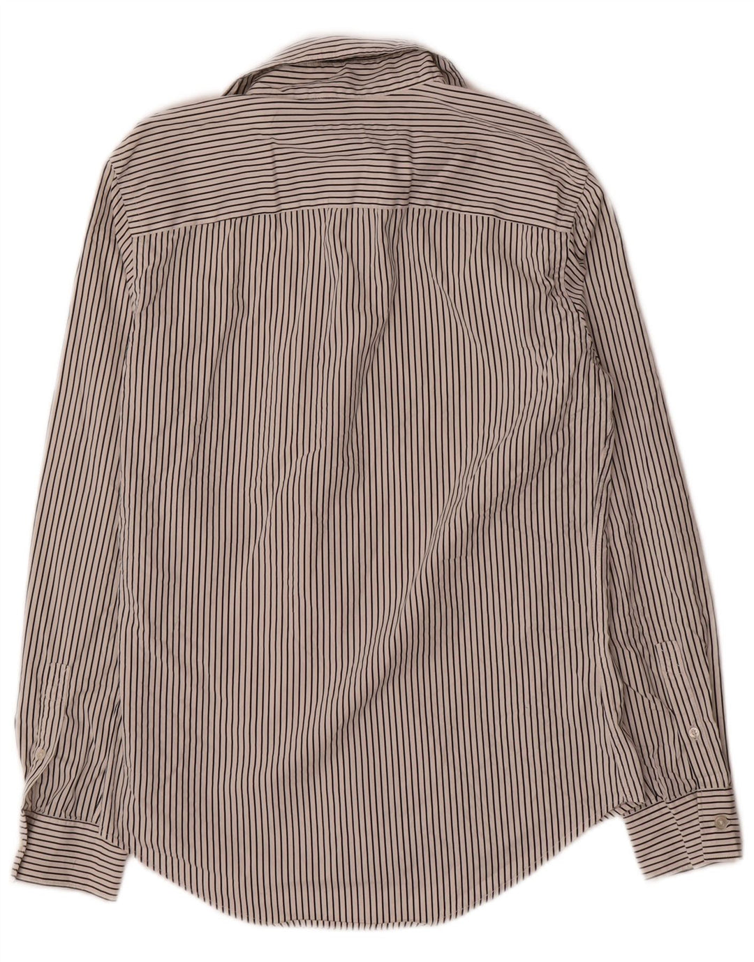 Мужская рубашка Super Slim Fit Zara среднего размера, белая в тонкую полоску