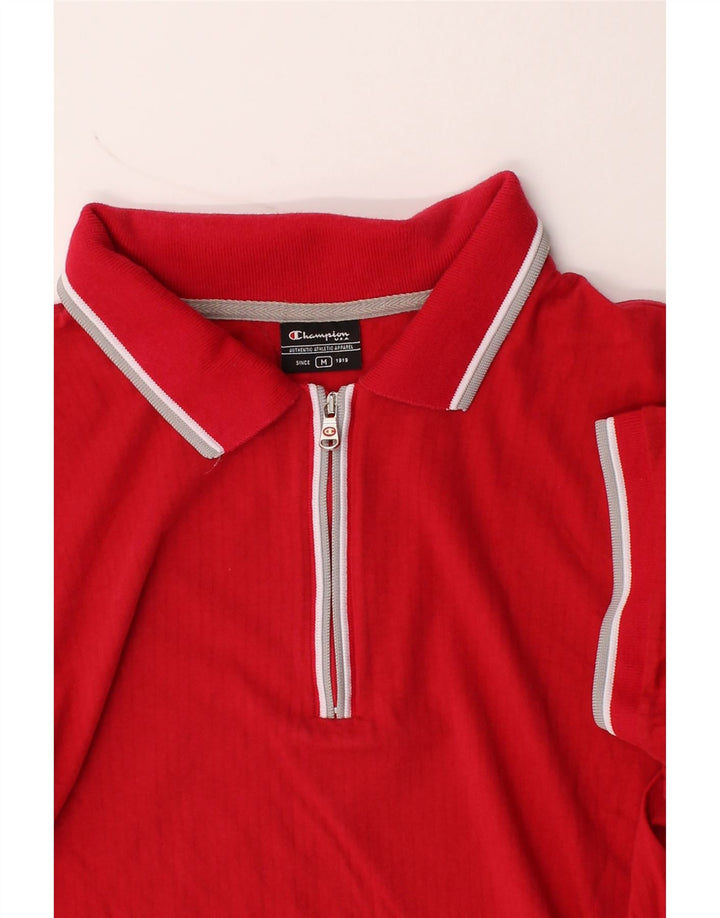 CHAMPION Mens Polo Shirt Medium Red Cotton Vintage Champion and Second-Hand Champion from Messina Hembry 