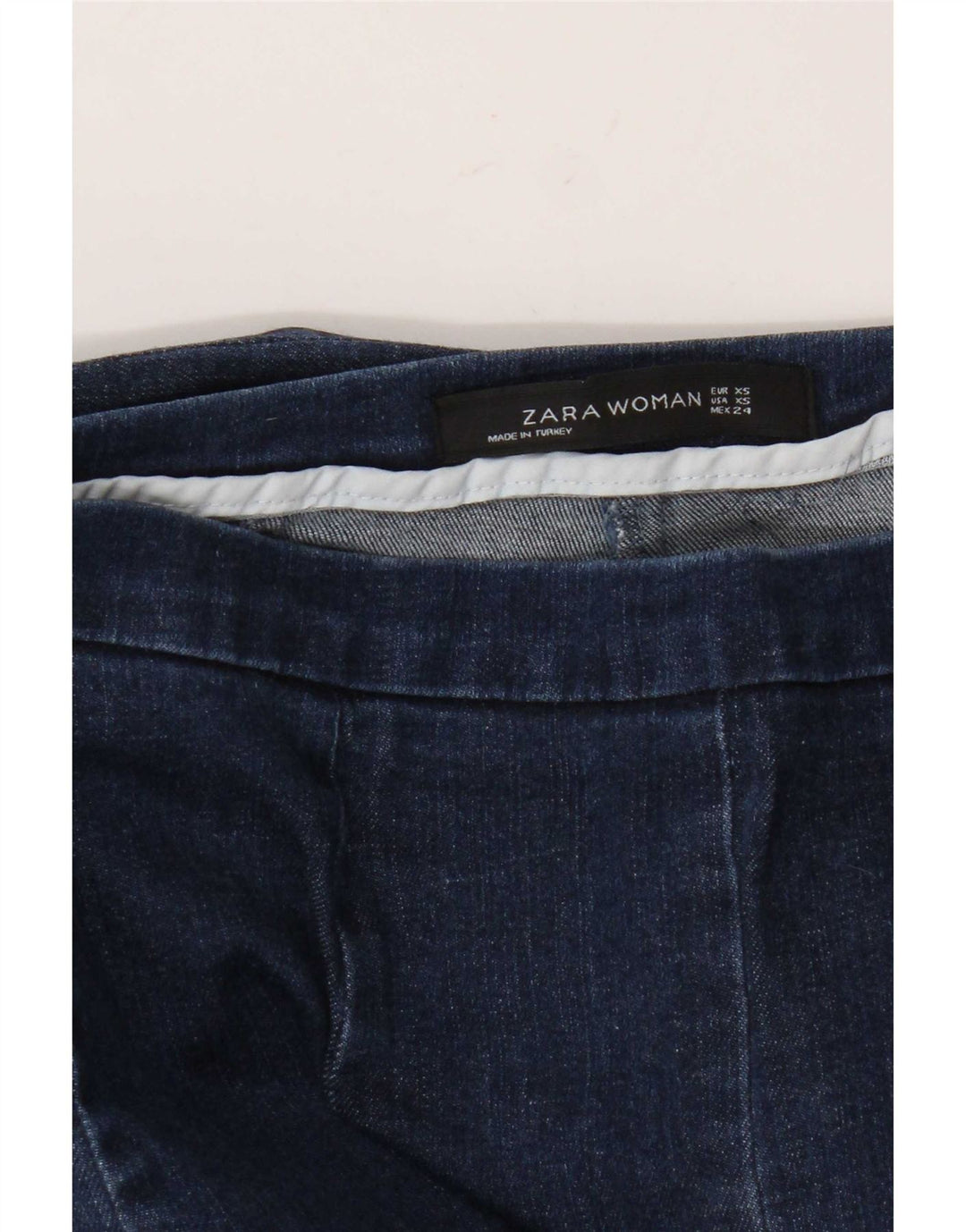 Женские расклешенные джинсы Zara XS W24 L29 темно-синие