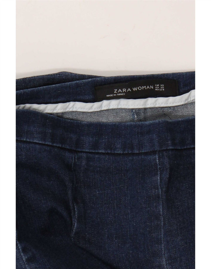 Женские расклешенные джинсы Zara XS W24 L29 темно-синие