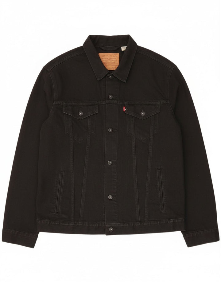 Мужская джинсовая куртка Levi's UK 44 2XL, черный хлопок