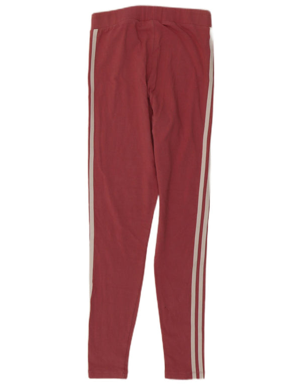 Женские леггинсы Adidas UK 10, маленькие розовые, хлопок