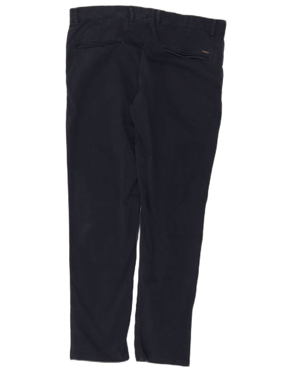 Мужские узкие брюки-чиносы Hugo Boss W34 L29 темно-синие, хлопок