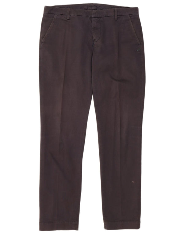 Dondup Мужские узкие брюки-чиносы W35 L33 Серые хлопковые