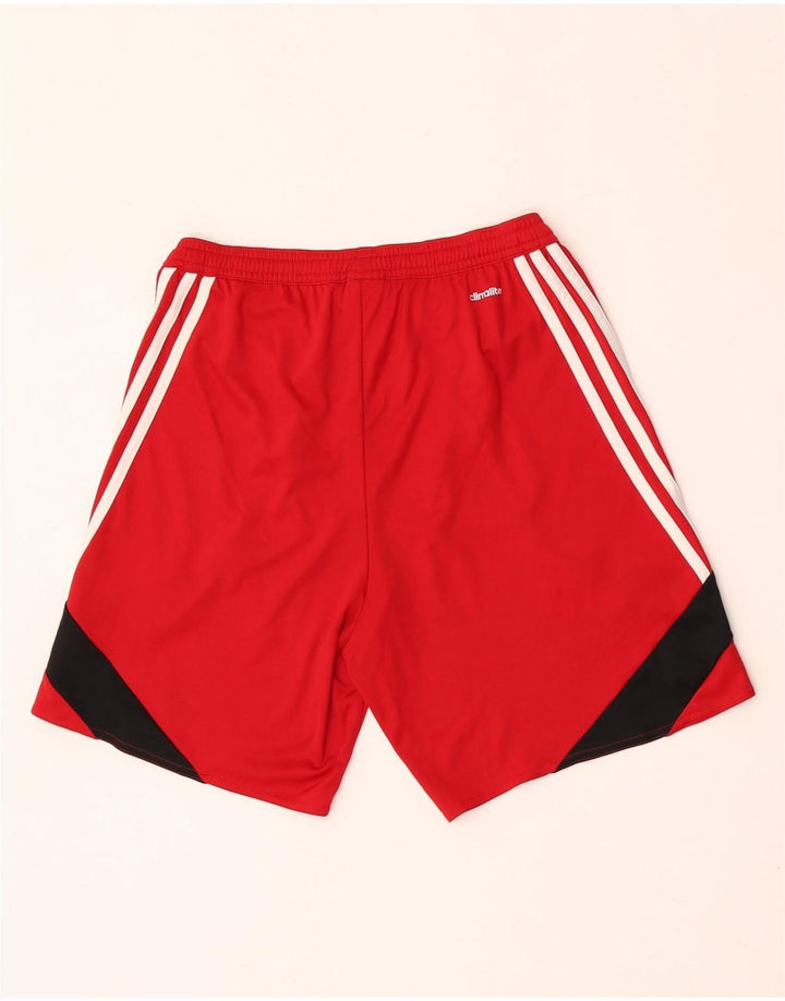 Мужские спортивные шорты ADIDAS Climalite, маленькие красные, полиэстер с цветными блоками