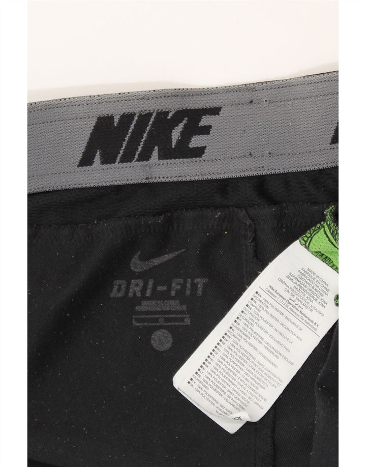 Мужские спортивные брюки Nike Dri Fit, большие черные полиэстер с цветными блоками