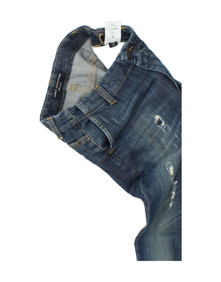DANIELE ALESSANDRINI Boys Distressed Slim Jeans 7-8 Years W24 L25  Blue | Vintage Daniele Alessandrini | Thrift | Second-Hand Daniele Alessandrini | Used Clothing | Messina Hembry 
