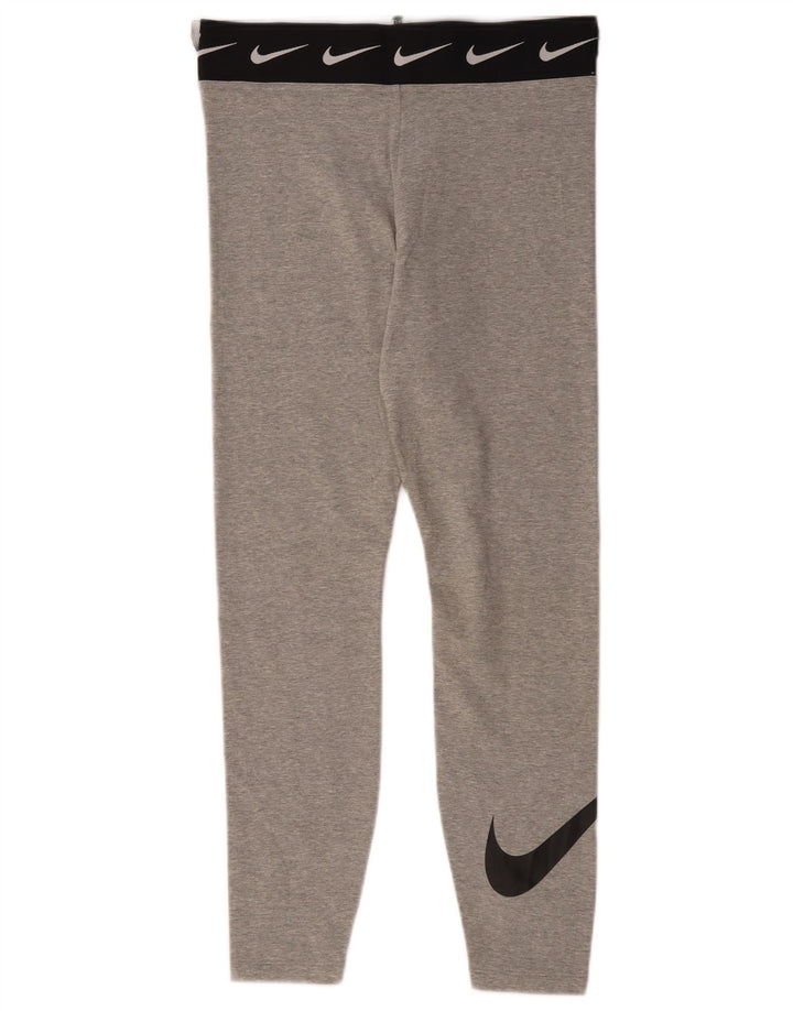 Женские леггинсы с рисунком Nike UK 14, большие серые хлопковые