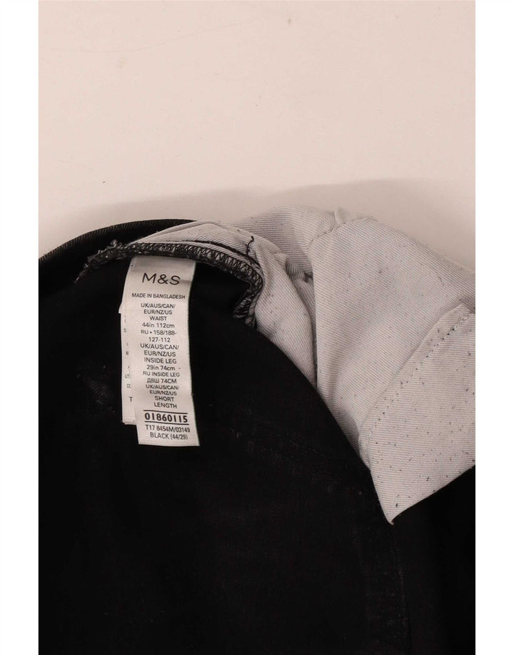 Мужские прямые джинсы Marks & Spencer W44 L29, черный хлопок